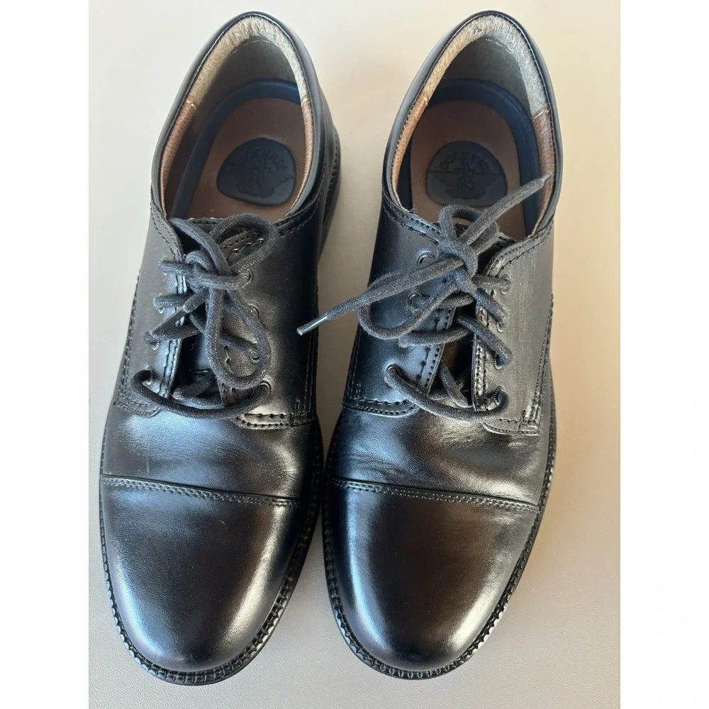 Dockers Genuine Leather / Man‎ Made Dress Shoes Black Lace Up Oxford 10.5M